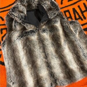 Elegant alpine studio Faux Fur Women's Vest